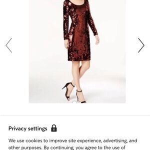 Calvin Klein Sequin Dress Maroon Size 4 or 8